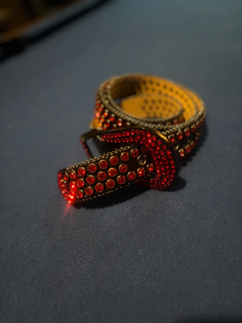 DNA Red  Studded Belt